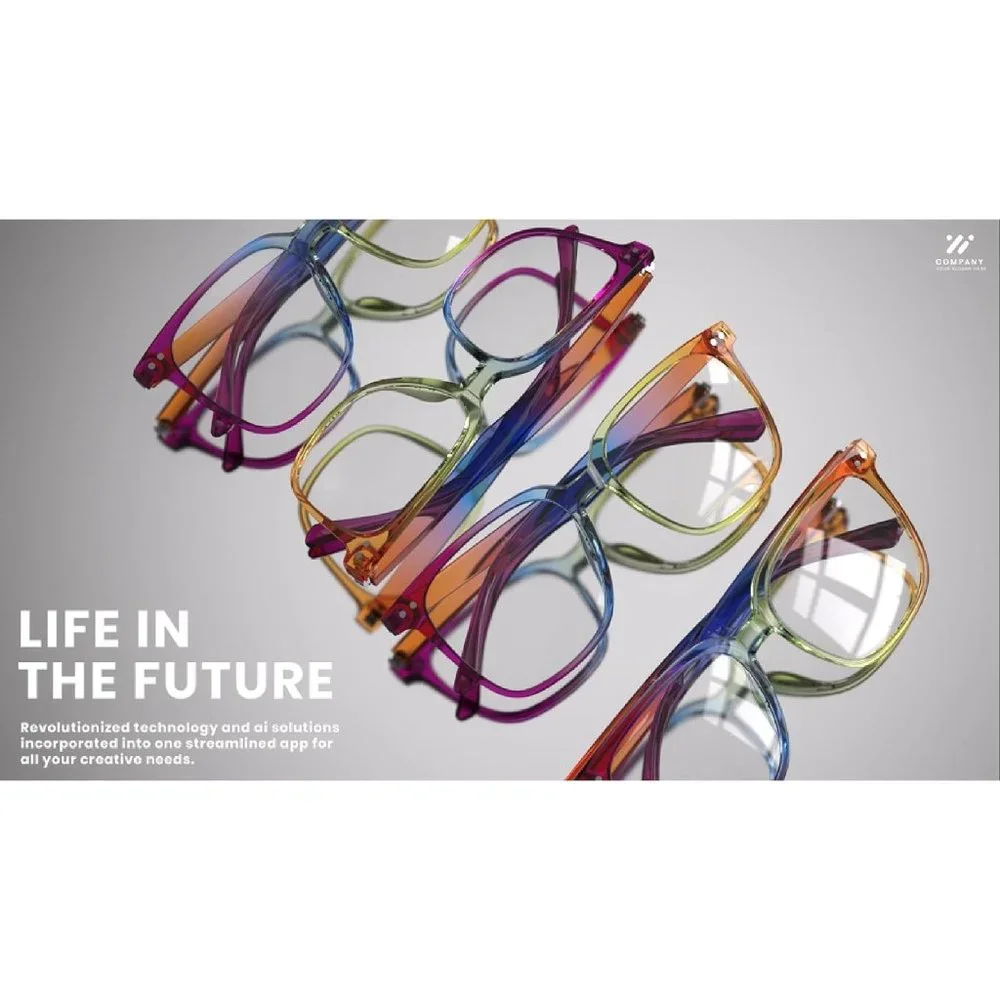 Women Men Rainbow Blue Light Blocking Glasses